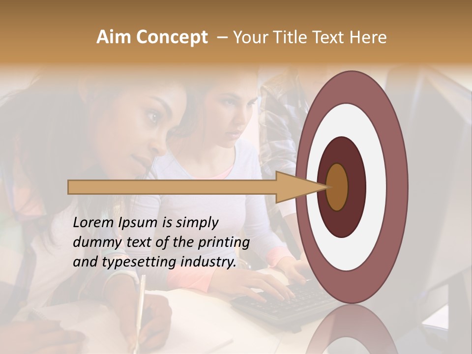 Man Helping Boy PowerPoint Template