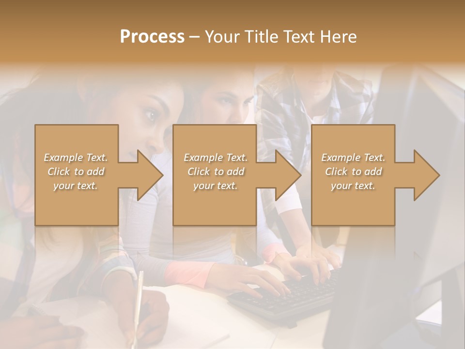 Man Helping Boy PowerPoint Template