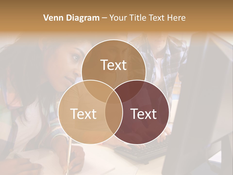 Man Helping Boy PowerPoint Template