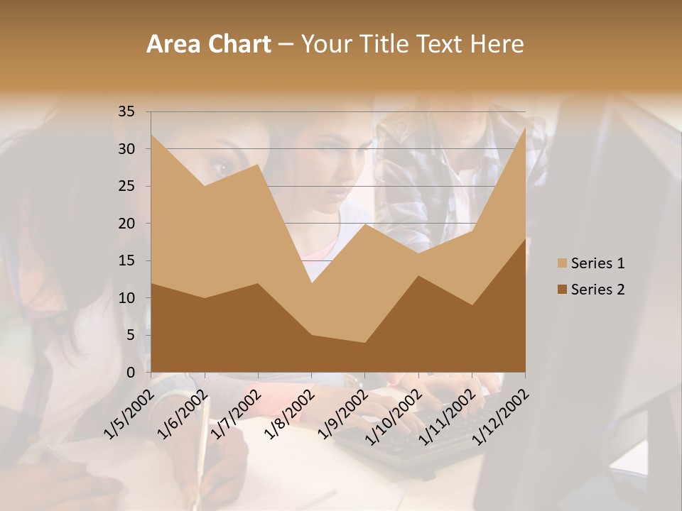 Man Helping Boy PowerPoint Template