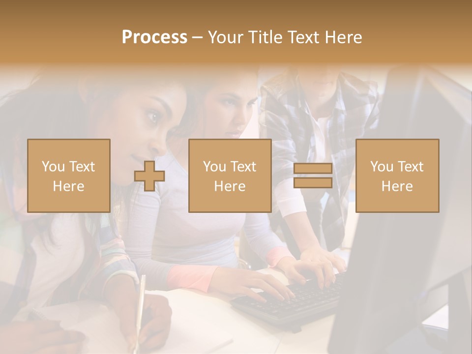 Man Helping Boy PowerPoint Template