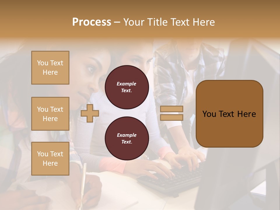 Man Helping Boy PowerPoint Template
