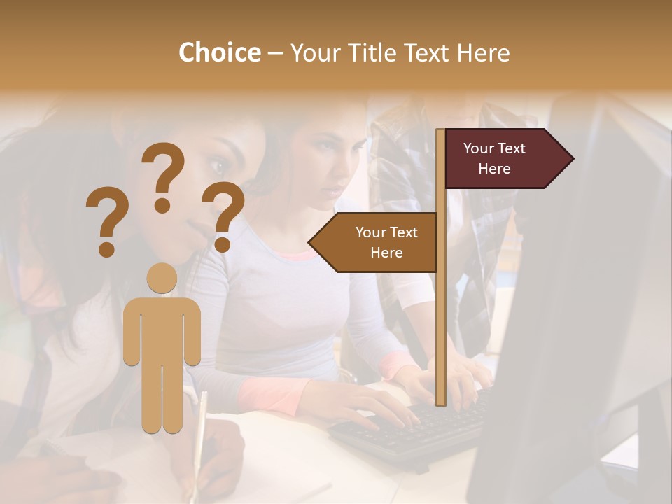 Man Helping Boy PowerPoint Template