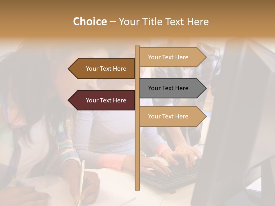 Man Helping Boy PowerPoint Template