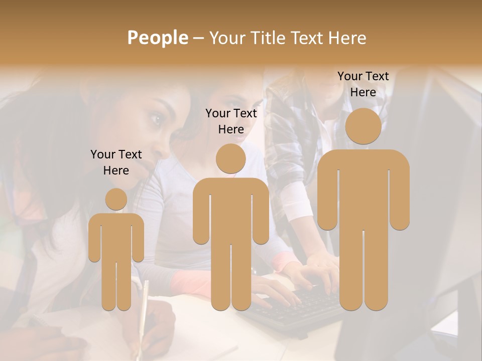 Man Helping Boy PowerPoint Template