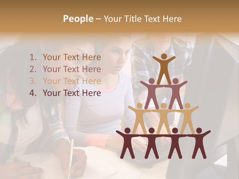 Man Helping Boy PowerPoint Template