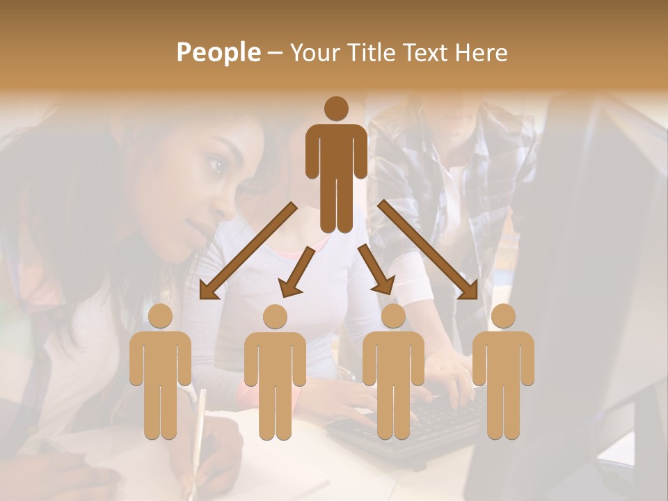 Man Helping Boy PowerPoint Template