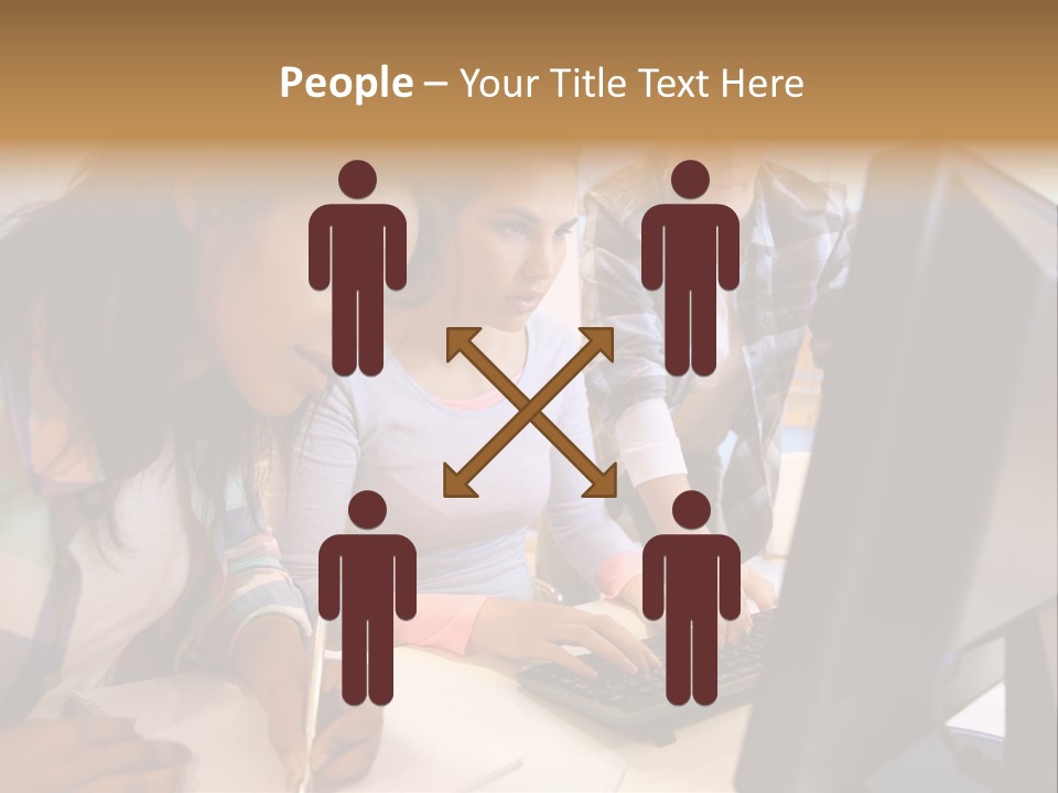 Man Helping Boy PowerPoint Template