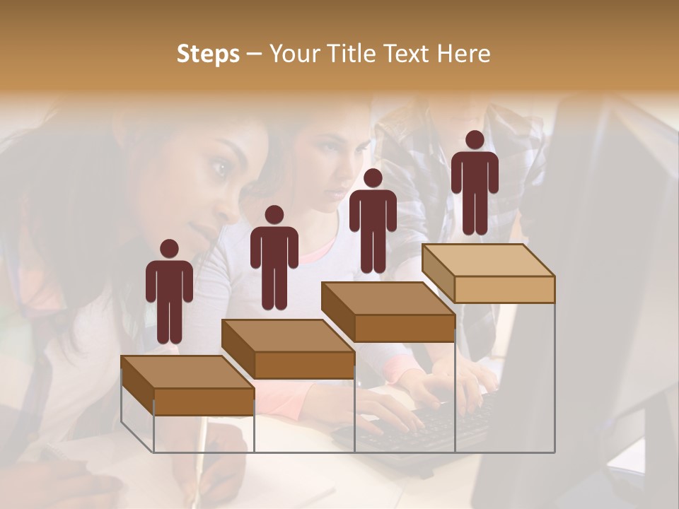 Man Helping Boy PowerPoint Template