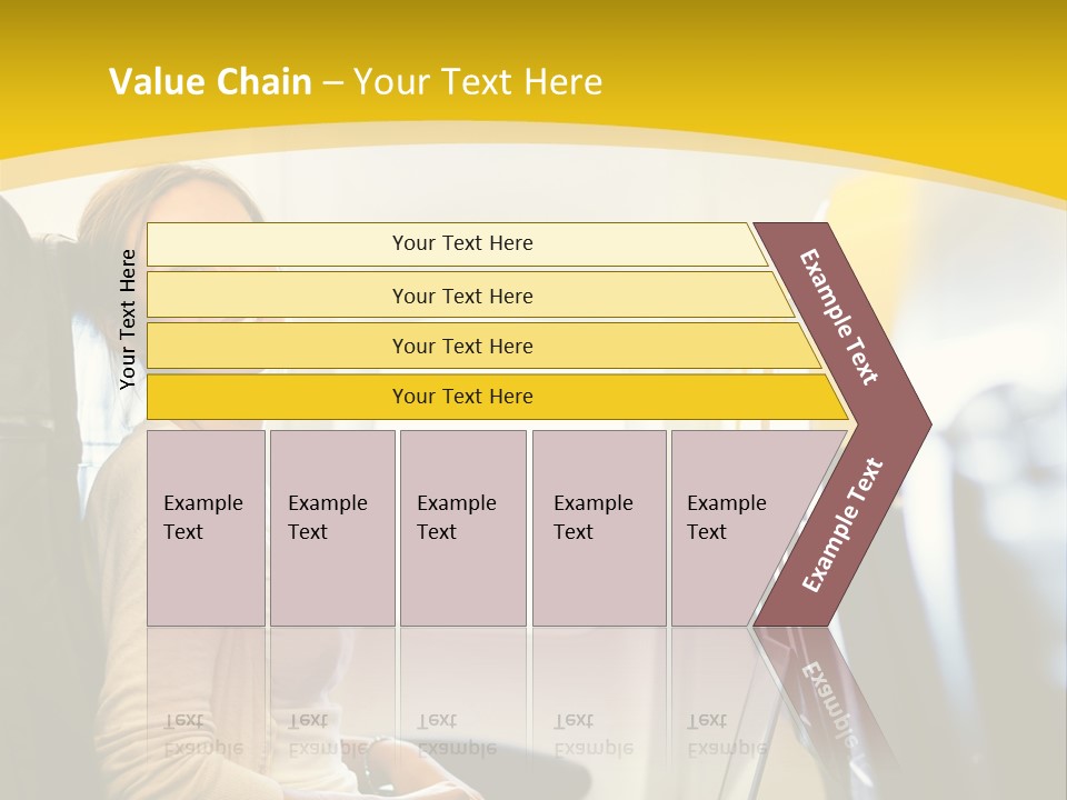 A Woman Sitting On An Airplane With A Laptop PowerPoint Template