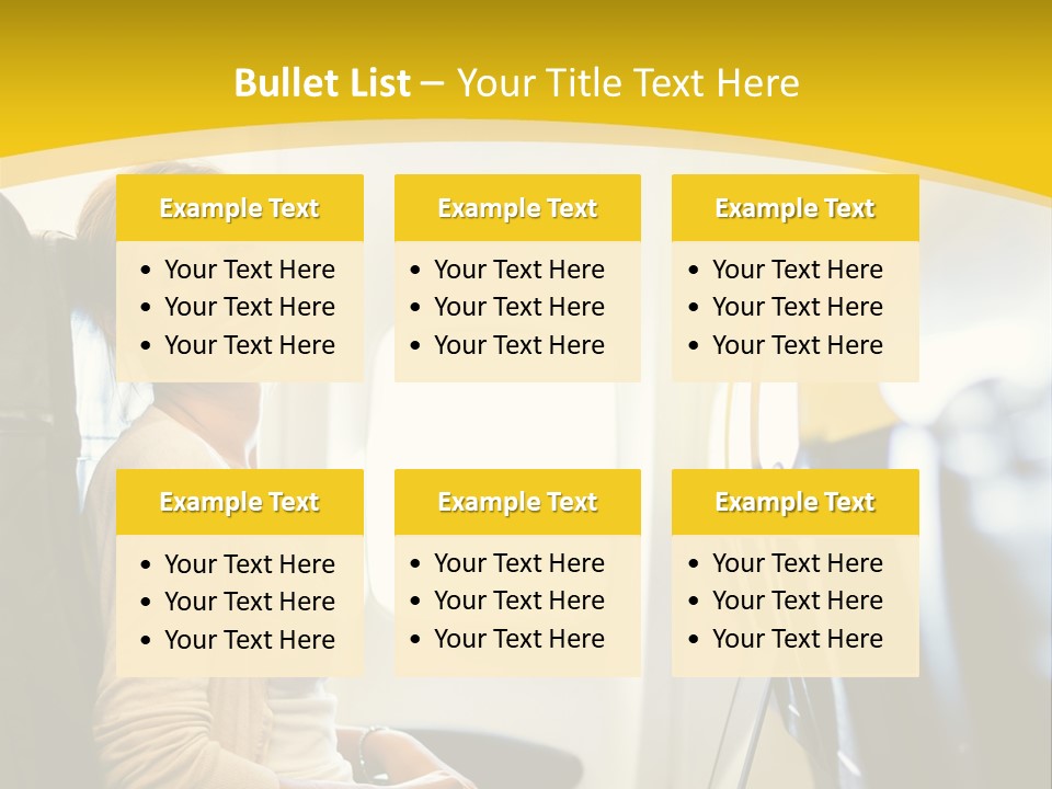 A Woman Sitting On An Airplane With A Laptop PowerPoint Template