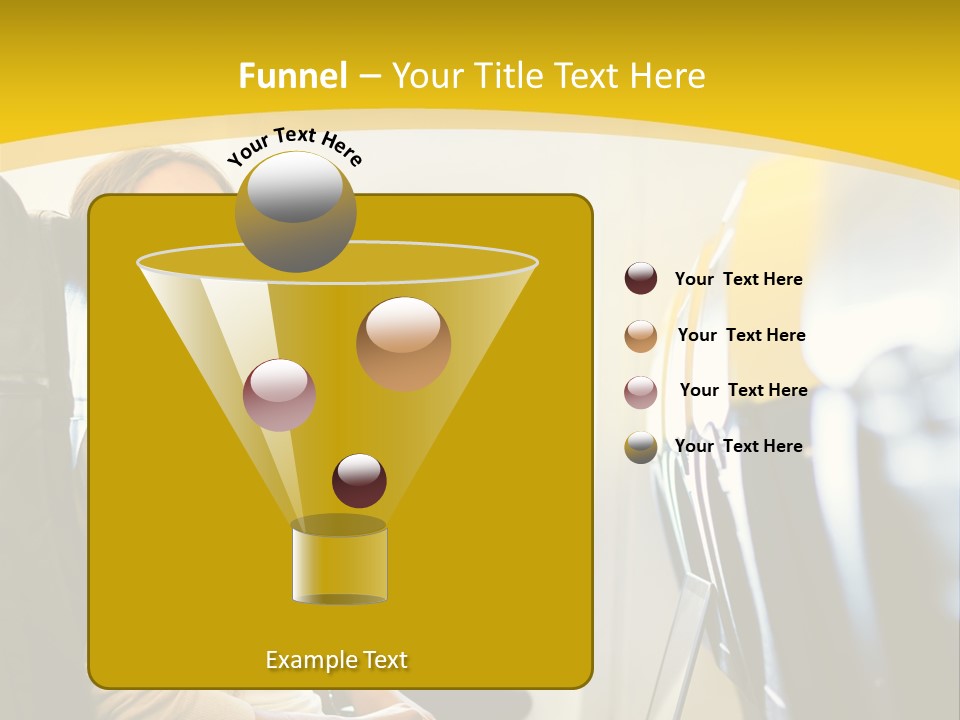 A Woman Sitting On An Airplane With A Laptop PowerPoint Template