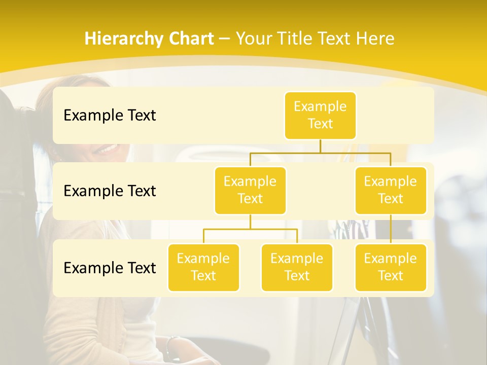 A Woman Sitting On An Airplane With A Laptop PowerPoint Template