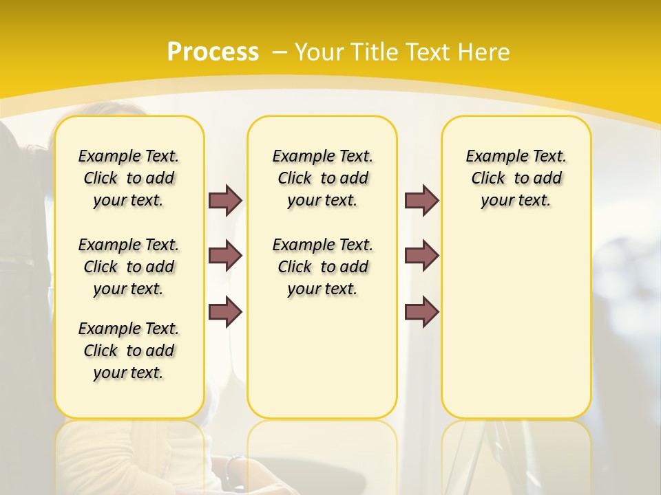 A Woman Sitting On An Airplane With A Laptop PowerPoint Template