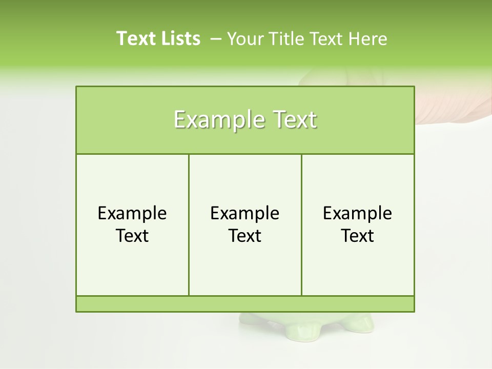 A Person Putting A Coin Into A Green Piggy Bank PowerPoint Template
