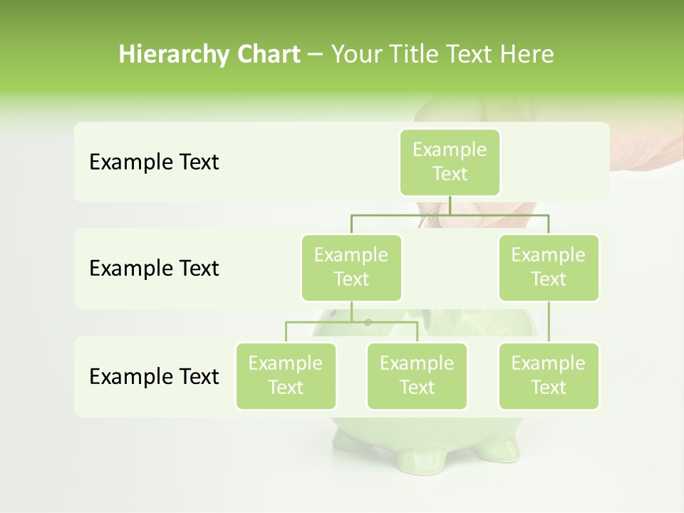 A Person Putting A Coin Into A Green Piggy Bank PowerPoint Template