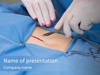 Surgery Tools Operating Theater Operating PowerPoint Template