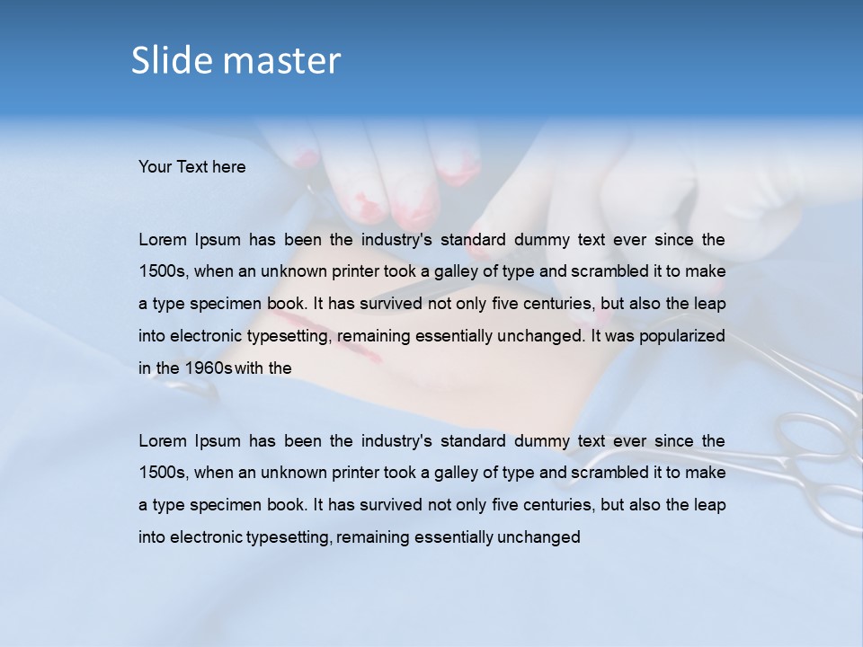 Surgery Tools Operating Theater Operating PowerPoint Template