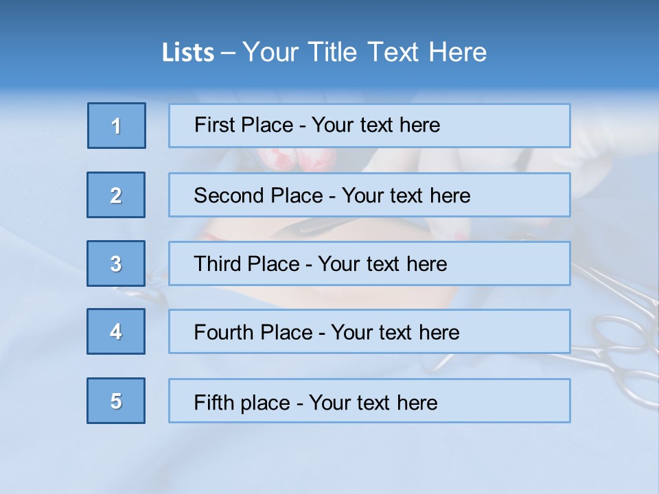 Surgery Tools Operating Theater Operating PowerPoint Template