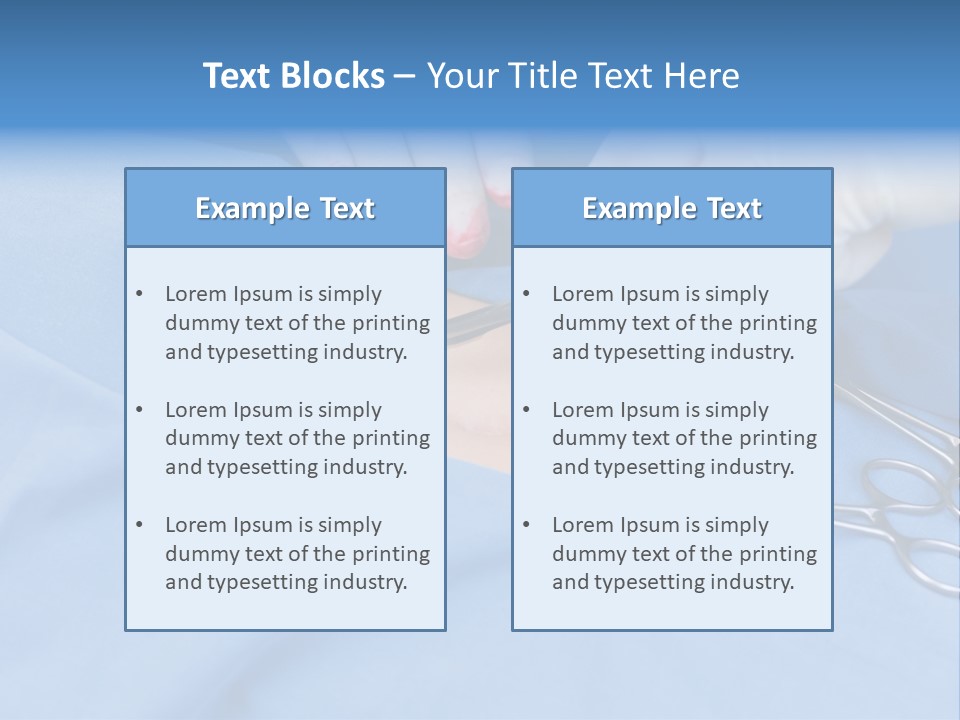 Surgery Tools Operating Theater Operating PowerPoint Template