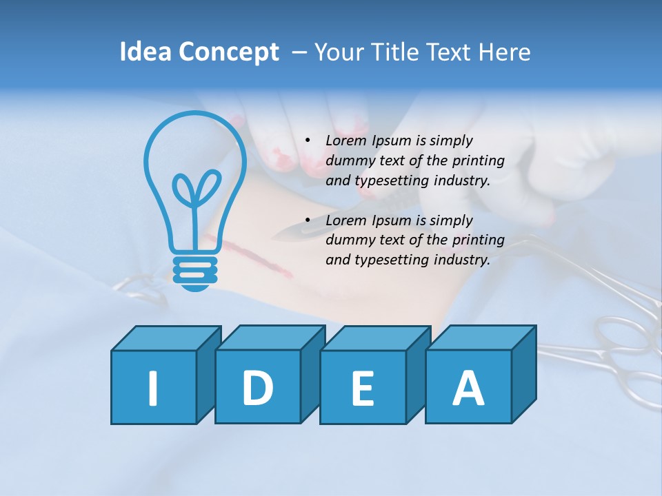 Surgery Tools Operating Theater Operating PowerPoint Template