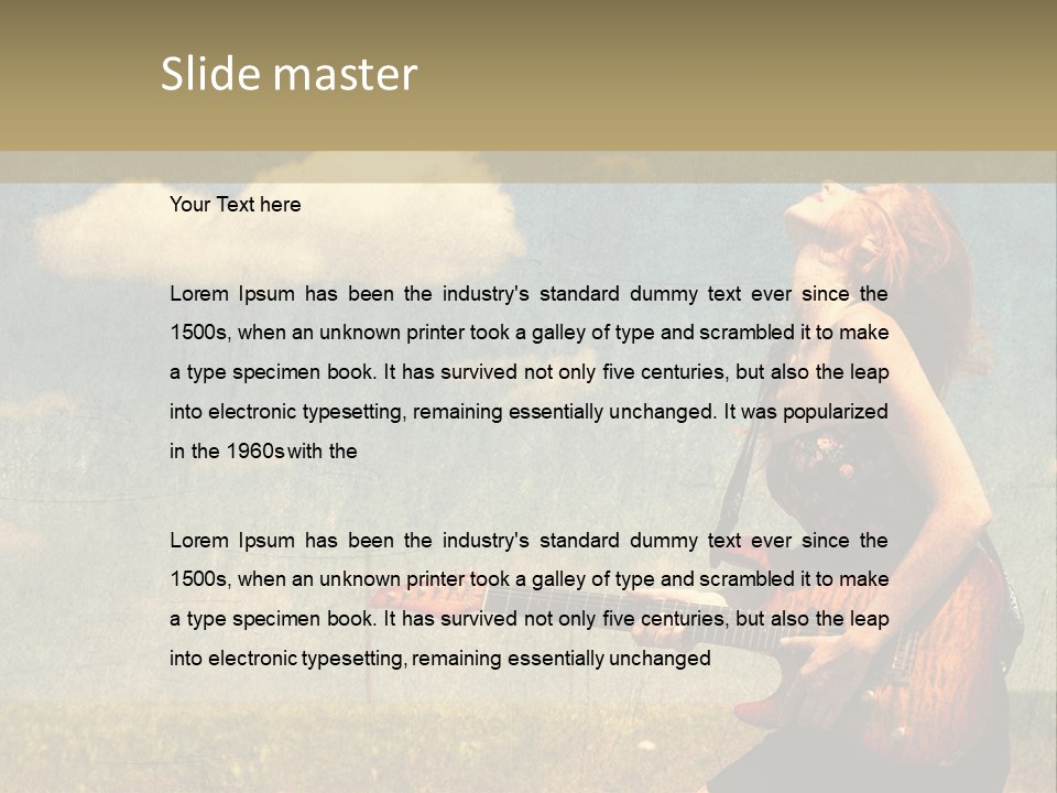 Music Clothes Keep PowerPoint Template