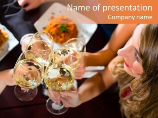 Laughing Fancy Star Restaurant PowerPoint Template