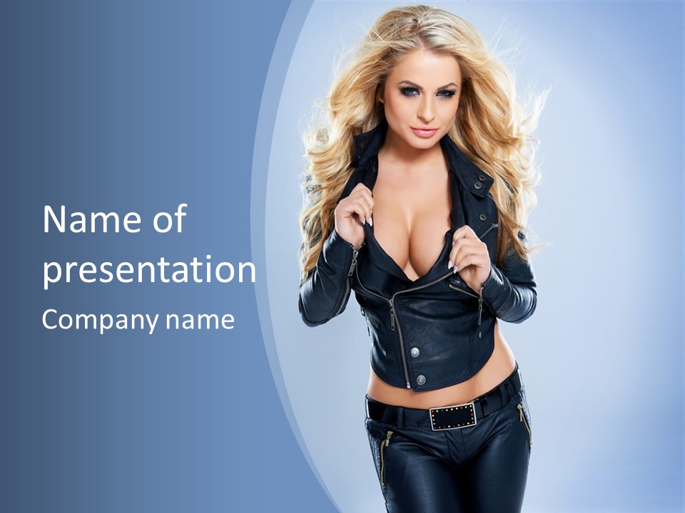 Background Cleavage Beauty PowerPoint Template