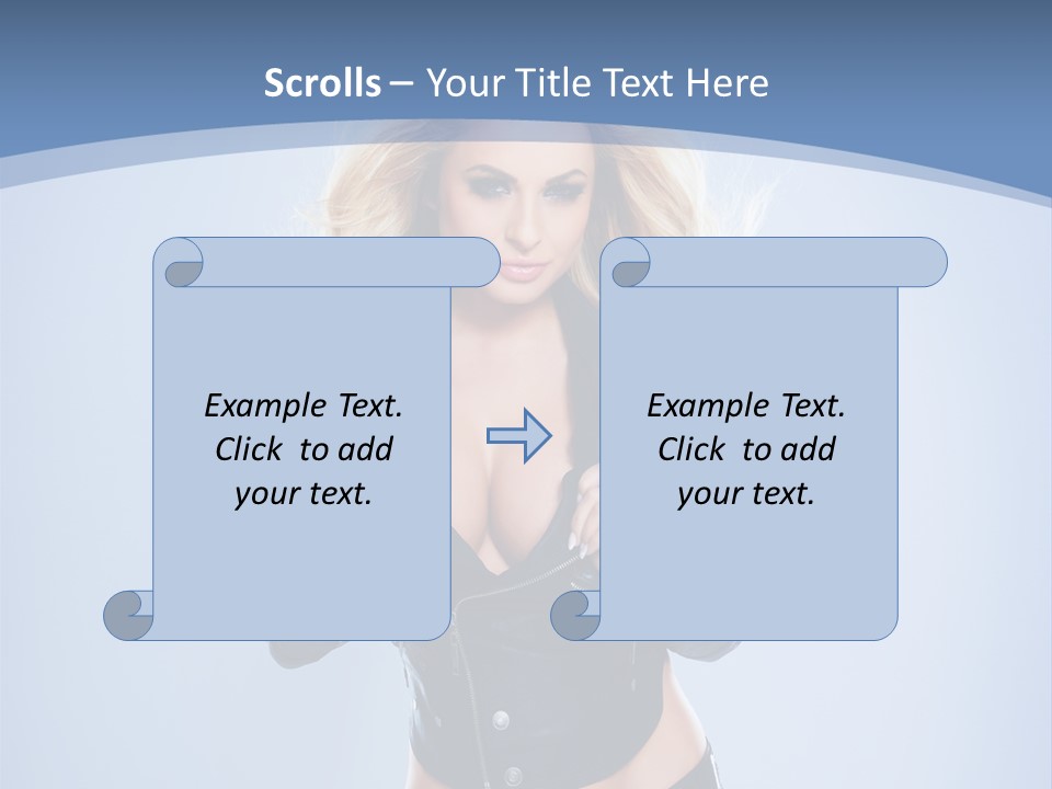 Background Cleavage Beauty PowerPoint Template