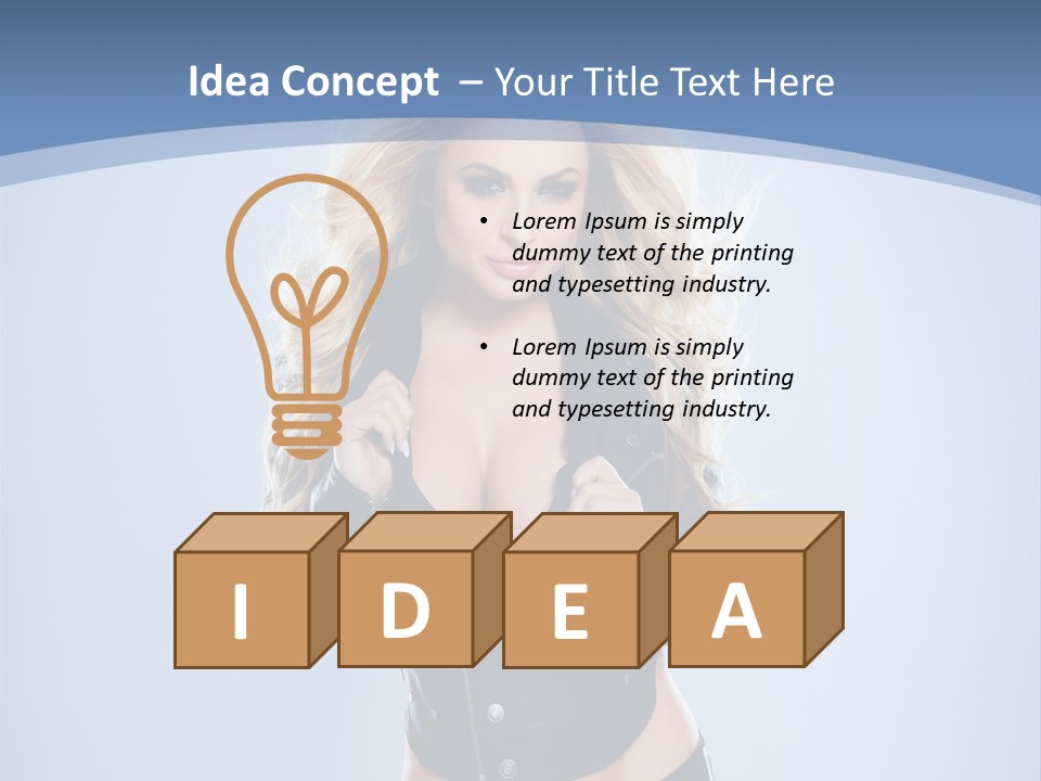 Background Cleavage Beauty PowerPoint Template