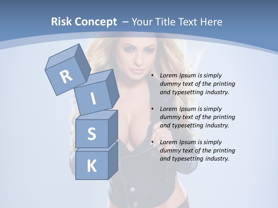 Background Cleavage Beauty PowerPoint Template