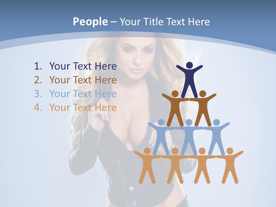 Background Cleavage Beauty PowerPoint Template