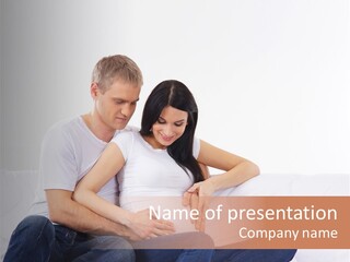 Pregnancy Female Stomach PowerPoint Template