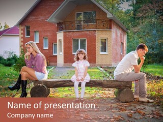 Displeased Divorce Family PowerPoint Template