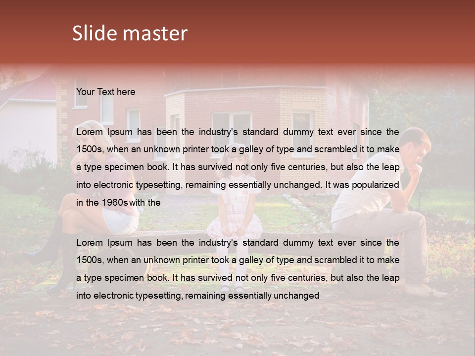 Displeased Divorce Family PowerPoint Template