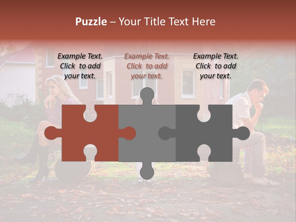 Displeased Divorce Family PowerPoint Template