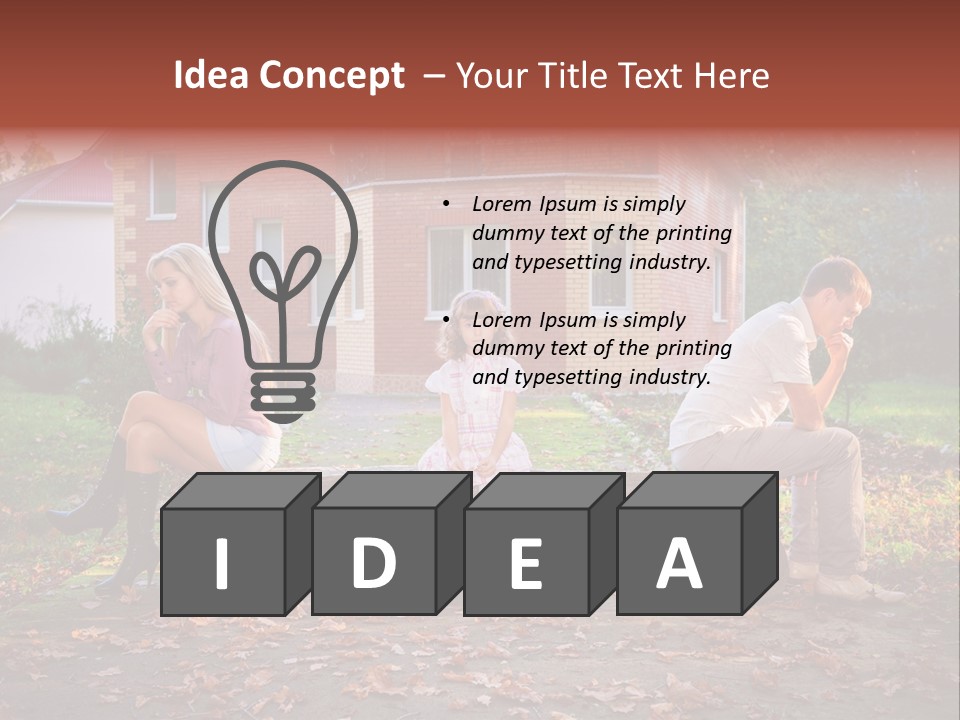 Displeased Divorce Family PowerPoint Template