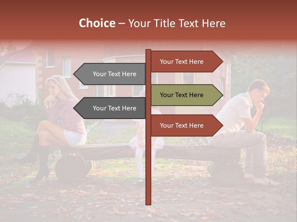 Displeased Divorce Family PowerPoint Template