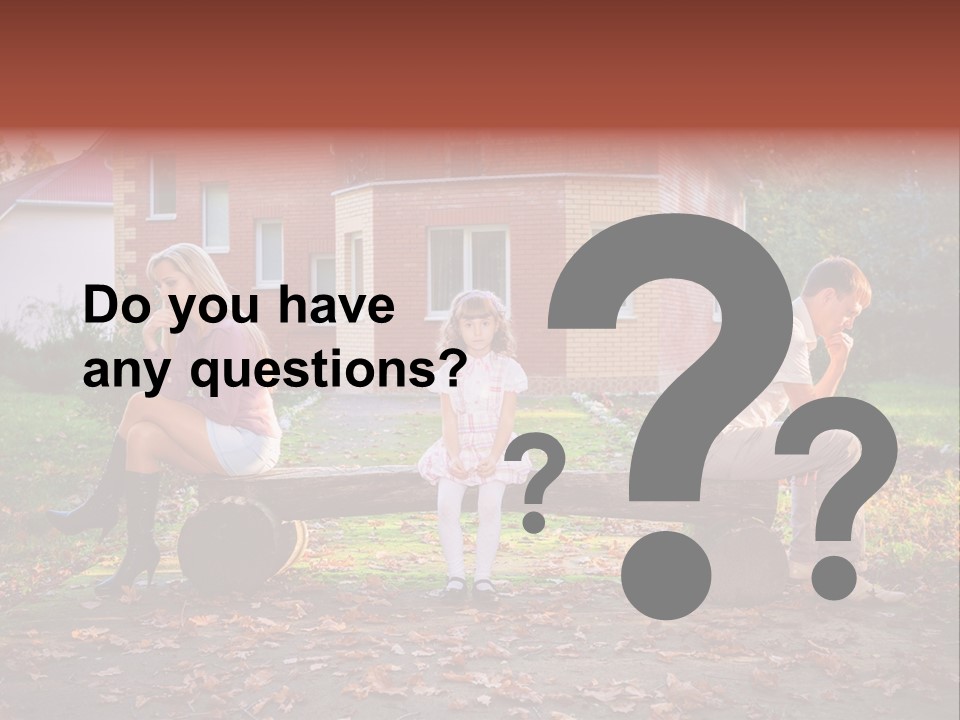 Displeased Divorce Family PowerPoint Template