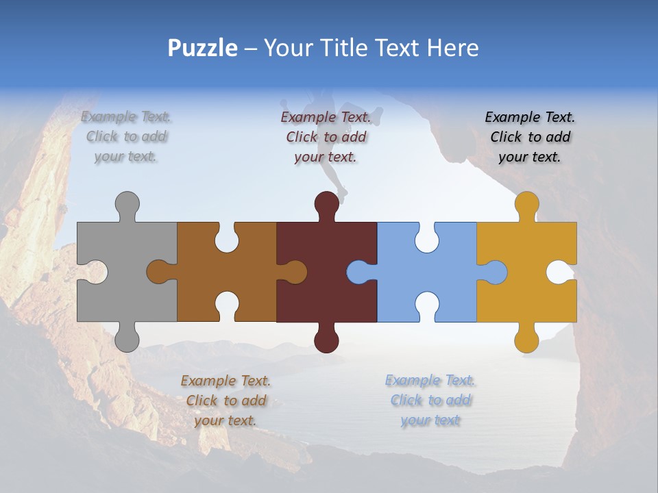 Climb Climbing Top PowerPoint Template