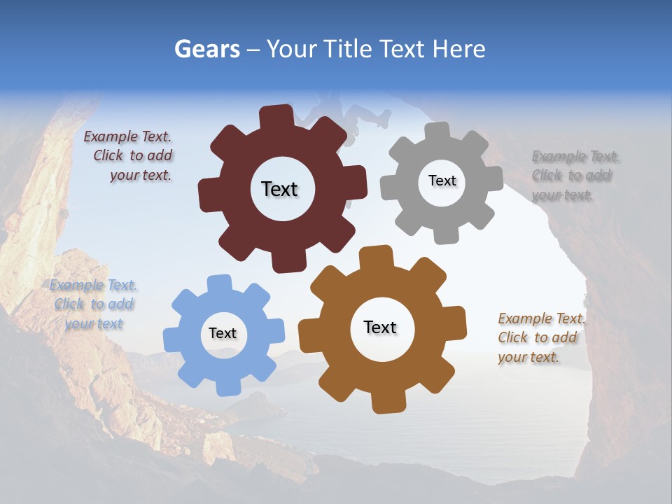 Climb Climbing Top PowerPoint Template