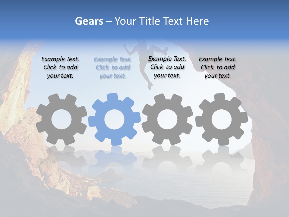Climb Climbing Top PowerPoint Template