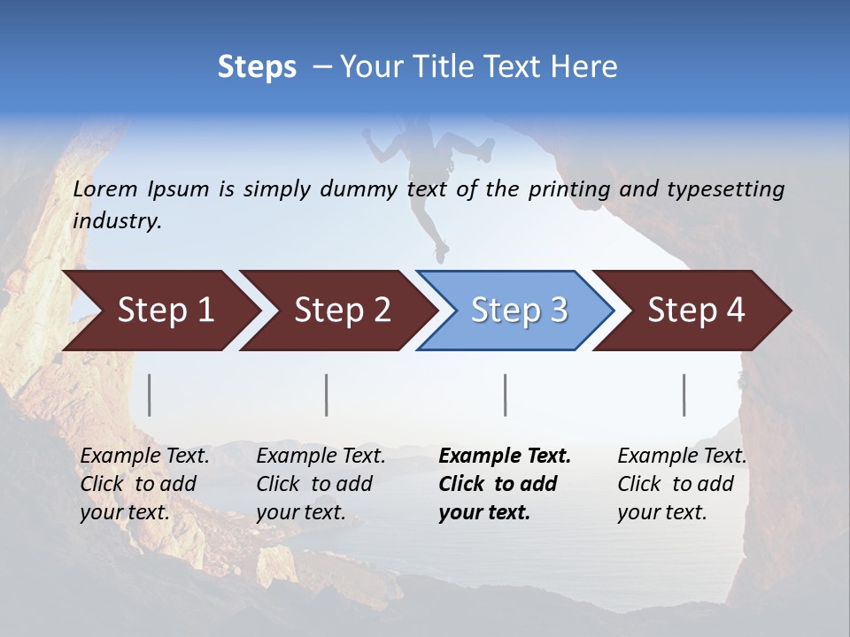 Climb Climbing Top PowerPoint Template