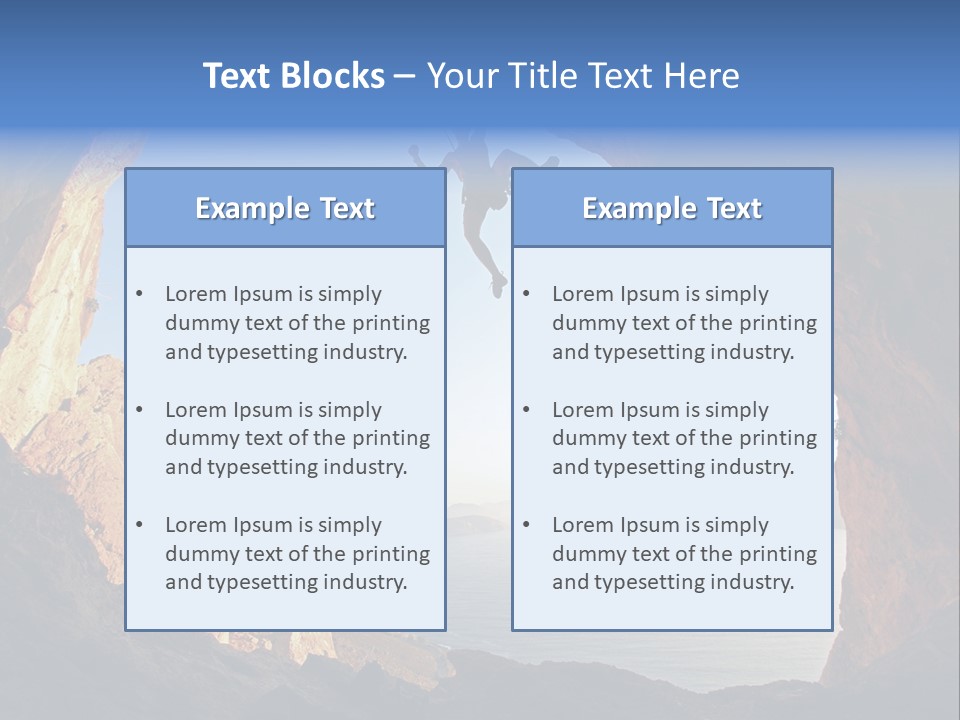 Climb Climbing Top PowerPoint Template