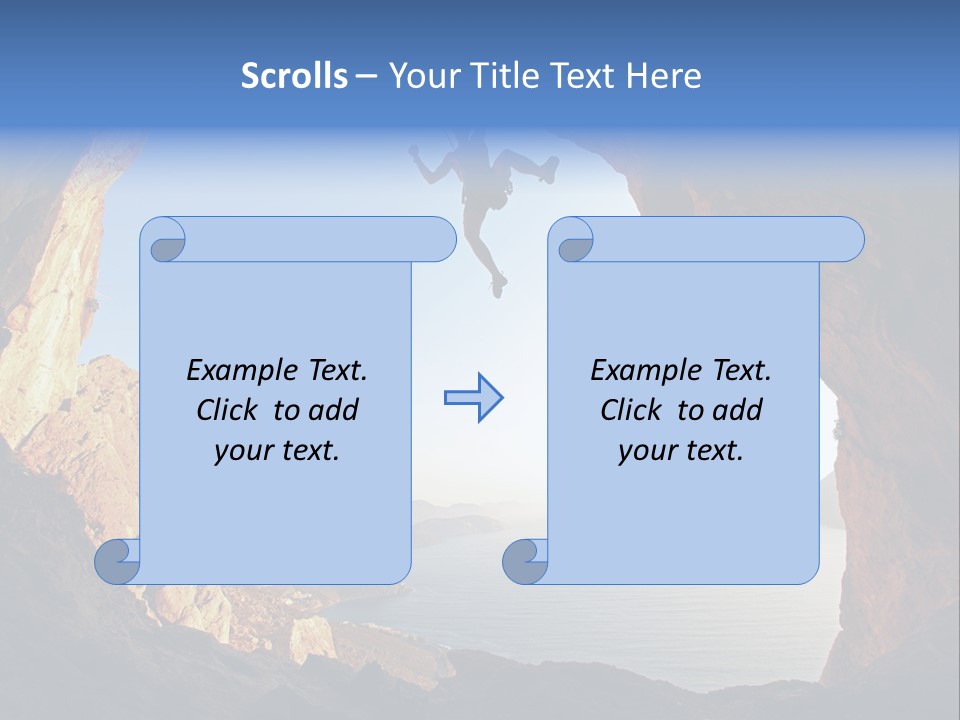 Climb Climbing Top PowerPoint Template