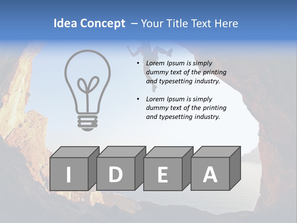 Climb Climbing Top PowerPoint Template