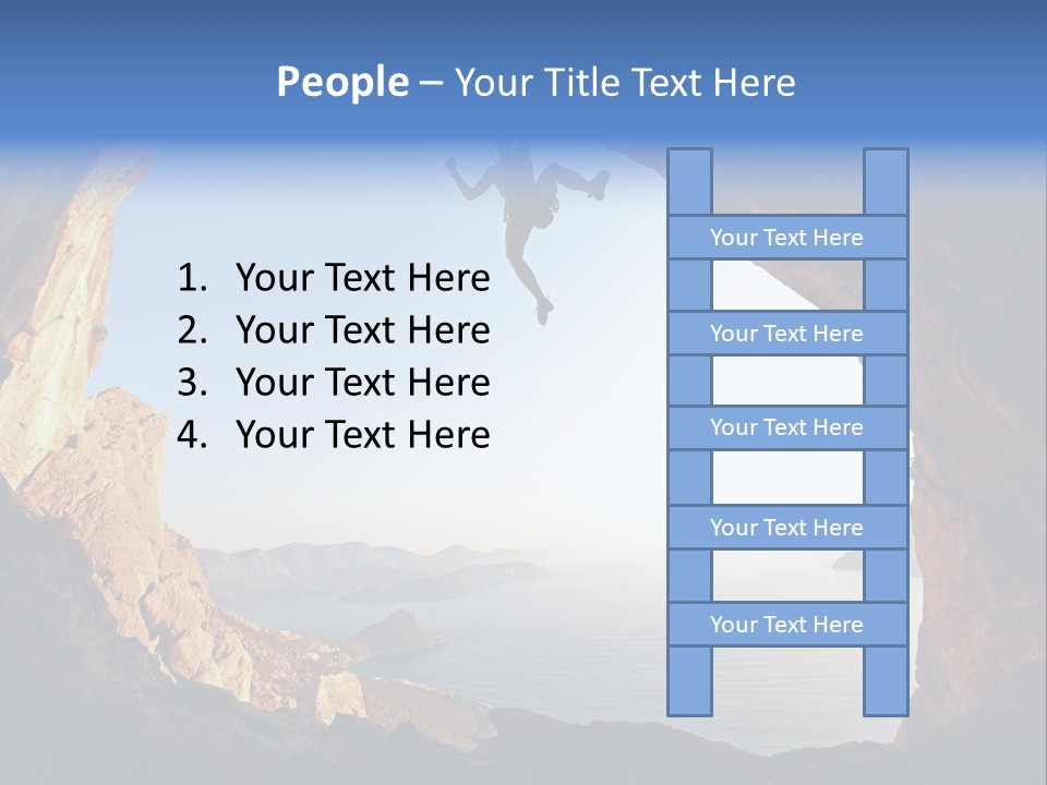 Climb Climbing Top PowerPoint Template