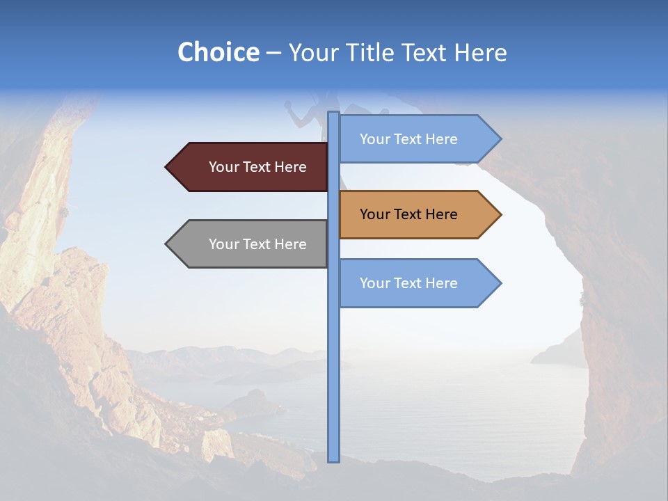 Climb Climbing Top PowerPoint Template