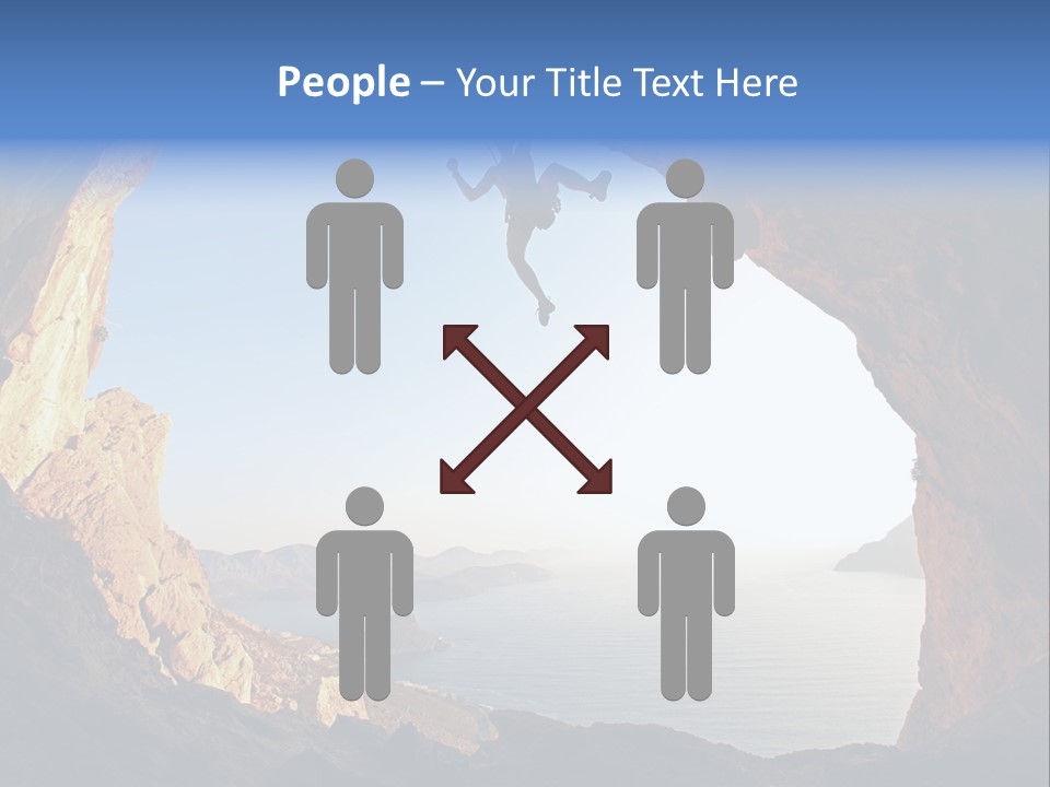 Climb Climbing Top PowerPoint Template