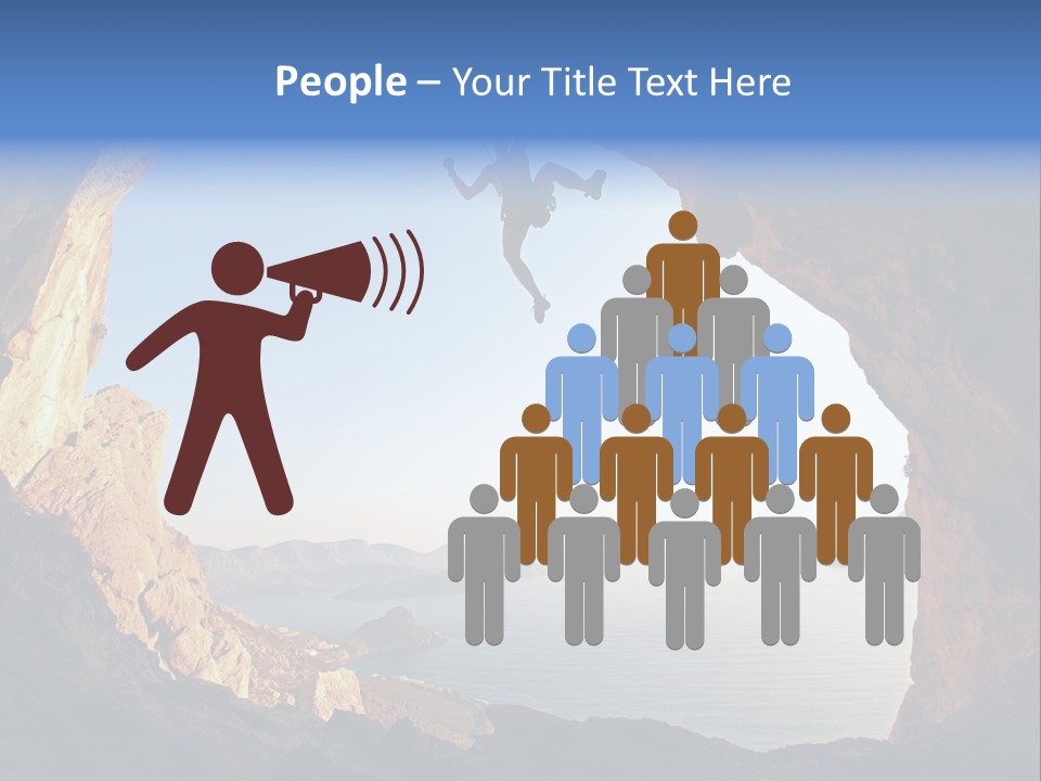 Climb Climbing Top PowerPoint Template